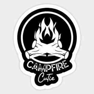 Inspired Saying Gift for Campfire Vibes Lovers-Campfire Cutie Sticker